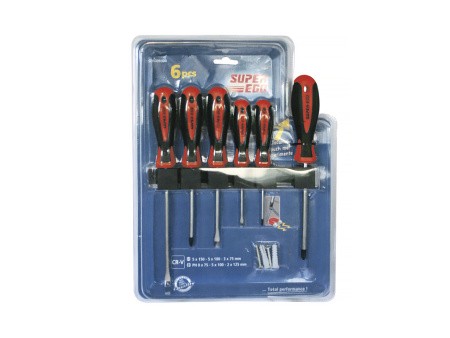 Набор крестовых РН и шлицевых отверток, 6 предметов Набор крестовых РН и шлицевых отверток, 6 предметов